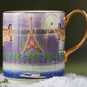 Anthropologie 2023 Paris Holiday in the city mug